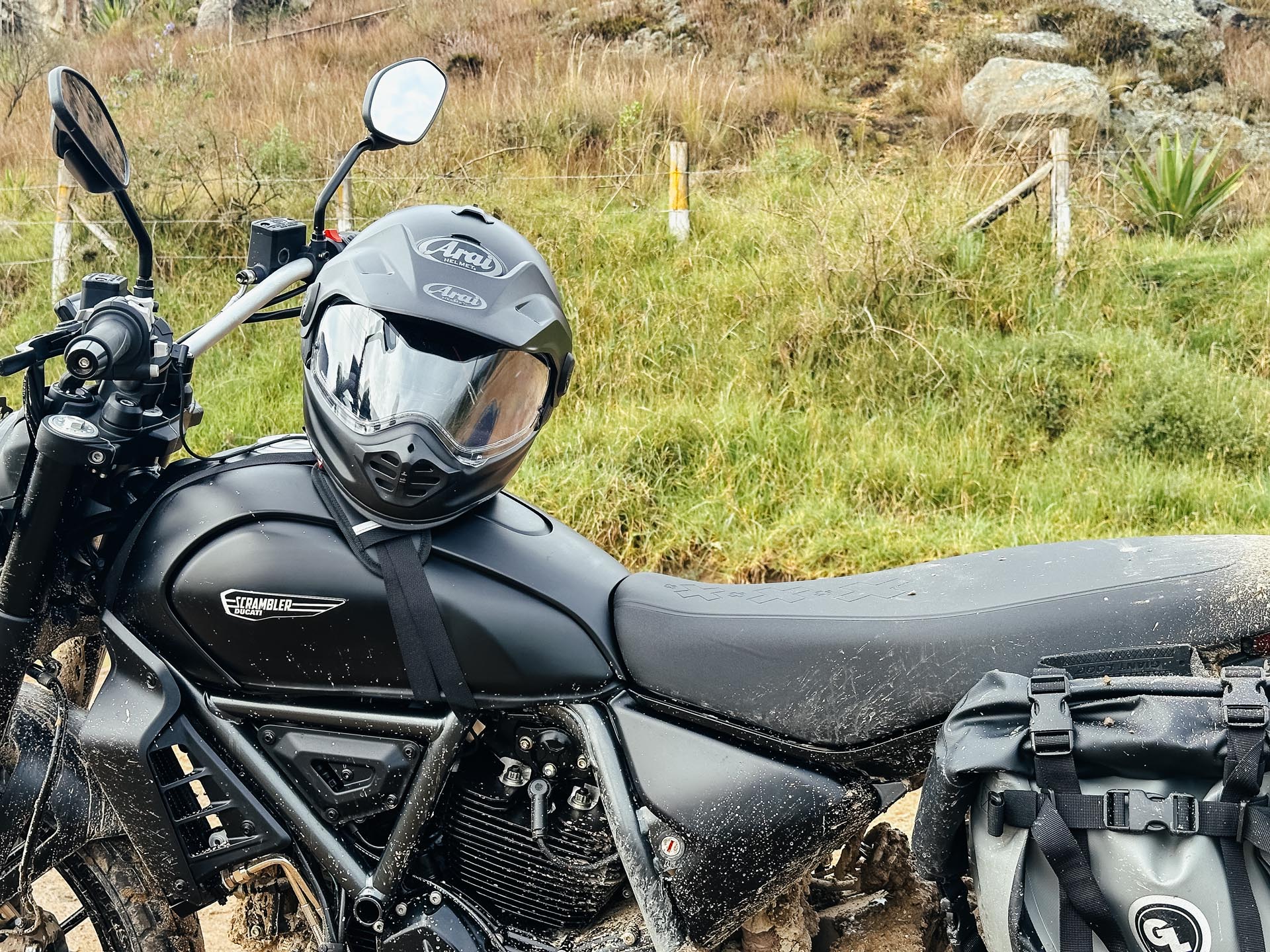 BojacaRoute-13 Motorcycle Adventure Gear Arai XD-5 Black Frost